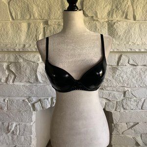 Black PVC Bra